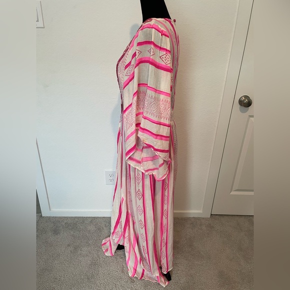 FARM Rio Beaded V-Neck Kaftan Dress Size Medium - Picture 9 of 16